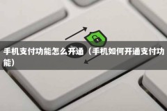 手机支付功能怎么开通（手机如何开通支付功能）
