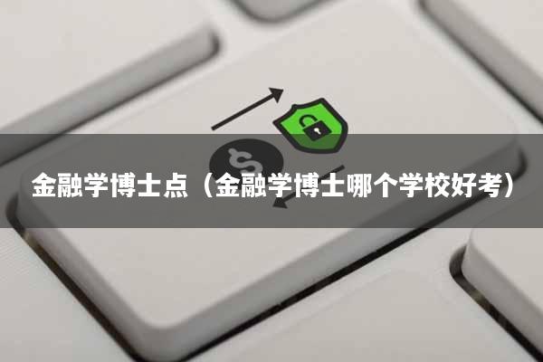金融学博士点(金融学博士哪个学校好考)
