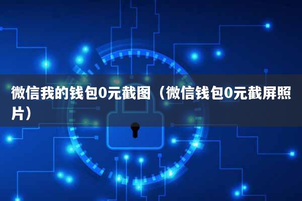 微信我的钱包0元截图(微信钱包0元截屏照片)