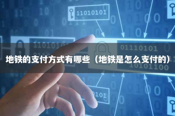 地铁的支付方式有哪些(地铁是怎么支付的)